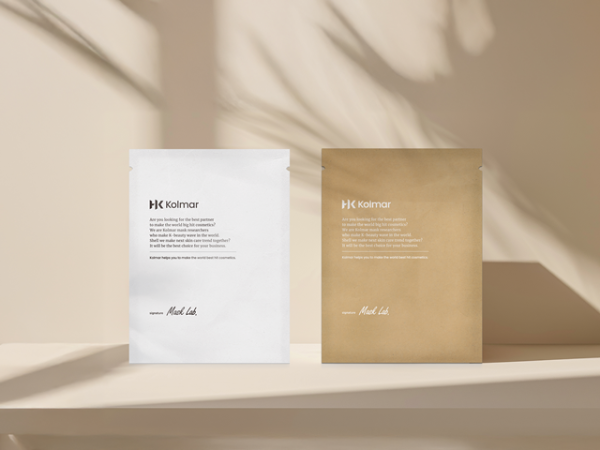 한국콜마, 마스크팩 용기 '친환경 종이파우치' 개발. 플라스틱 사용량 기존 대비 45% 저감