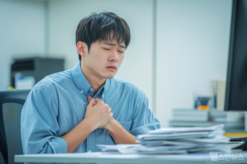 잦은 음주와 스트레스, 매일 커피까지 마시는 직장인이라면 역류성 식도염에 걸릴 위험이 크다. (AI생성이미지)