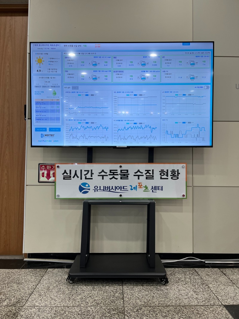 대구 유니버시아드레포츠센터, ‘실시간 스마트 수돗물 수질 측정 시스템’ 설치