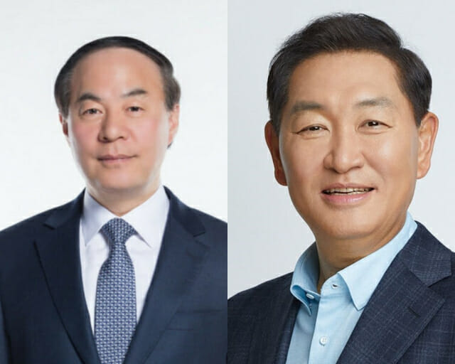(왼쪽부터) 전영현 DS 부문장 대표이사 부회장(좌측), 한종희 디바이스경험(DX) 부문장 대표이사 부회장. ⓒ삼성전자