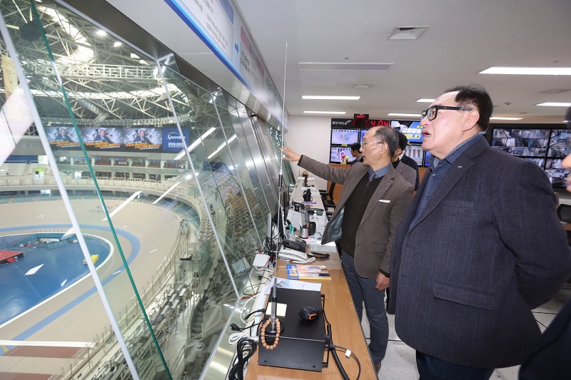 국민체육진흥공단 하형주 이사장, 광명 스피돔 현장경영 나서