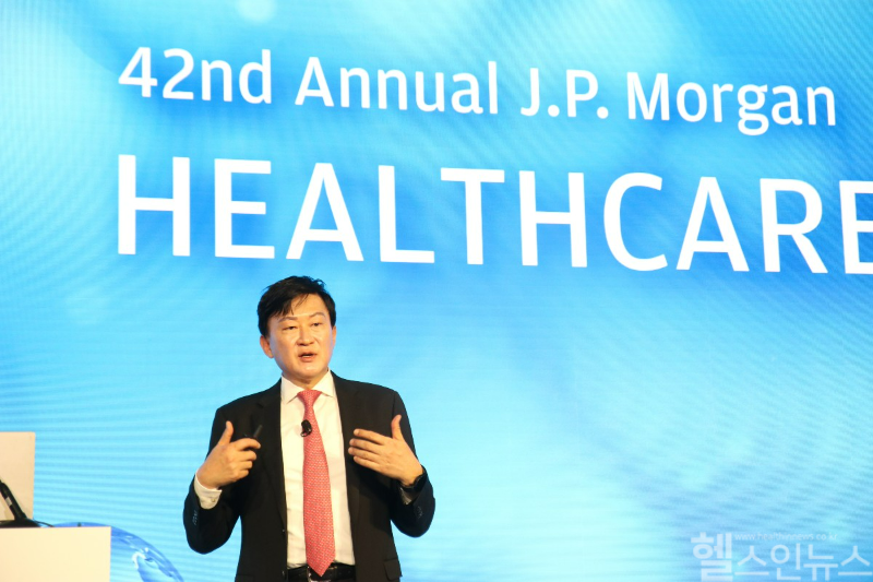 존림 삼성바이오로직스 대표의 2024 JPMHC 발표 모습 (삼성바이오로직스 제공)