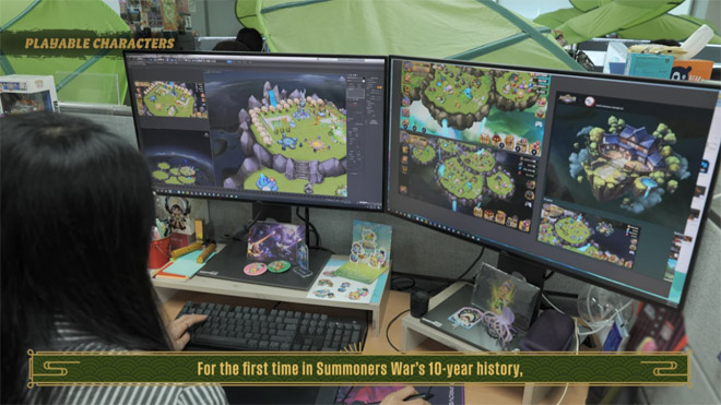 '서머너즈 워×귀멸의 칼날' 컬래버레이션 개발자 영상. 출처 : 서머너즈 워 공식 유튜브