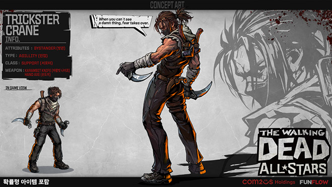 '워킹데드: 올스타즈' 생존자 '재주꾼 크레인'. 자료 제공 : 컴투스홀딩스