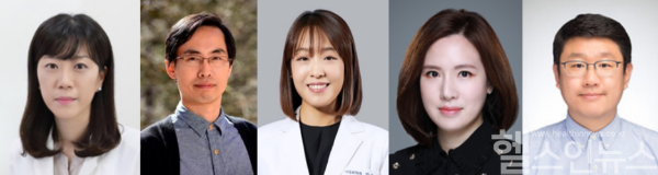 (좌측부터) 남가은 고려대학교 구로병원 가정의학과 교수, 박용문 University of Arkansas 교수, 박계영 한양대병원 가정의학과 교수, 허연 의정부 을지대병원 가정의학과 교수, 한경도 숭실대학교 정보통계보험수리학과 교수 (한양대학교병원 제공)
