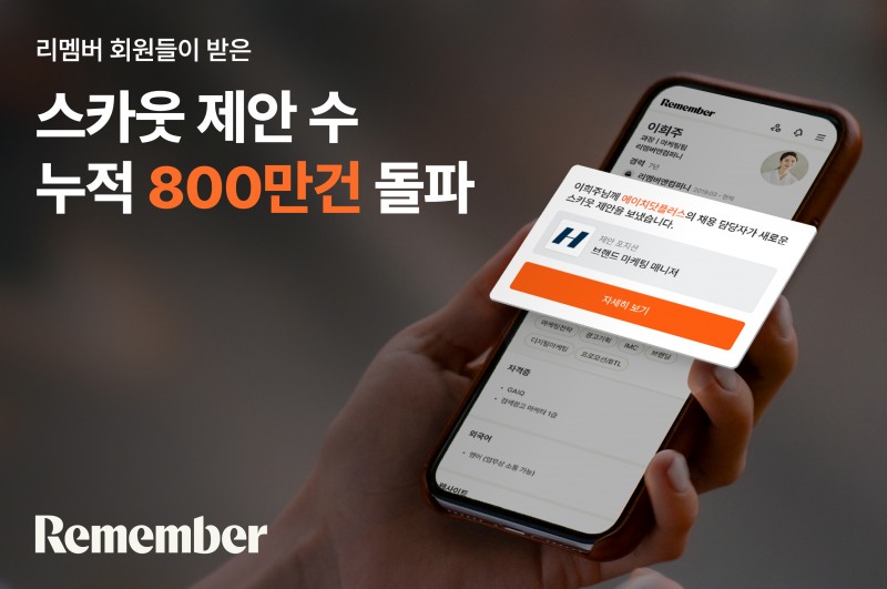 리멤버, 누적 스카웃 제안 800만건 돌파