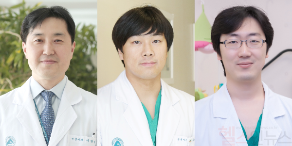 (왼쪽부터) 이병섭, 정의석 서울아산병원 신생아과, 소아외과 남궁정만 교수 (서울아산병원 제공)