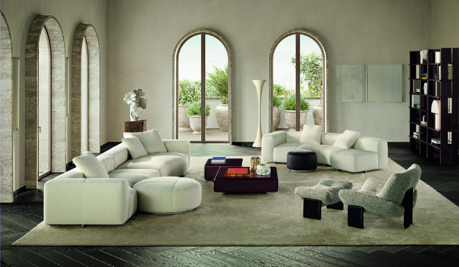 사진=하네스 피어가 디자인한 이브 소파와 에미 암체어