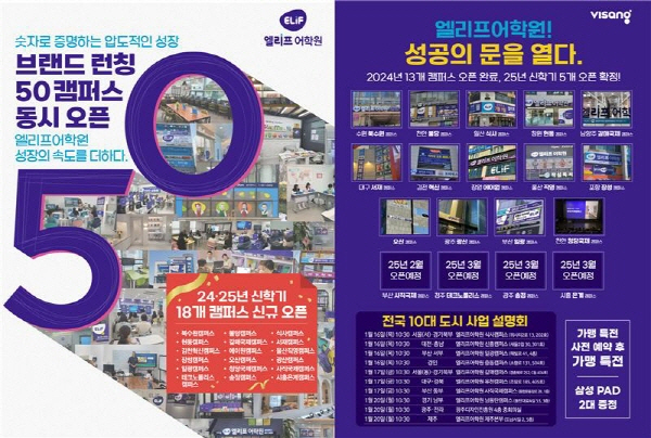 비상교육 엘리프어학원, 1월 사업설명회 개최…16일부터 10대 도시 순차 진행
