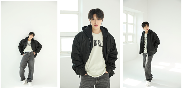 블랙 스모크 워시 데님과 나일론 봄버자켓 (캘빈클라인 제공)