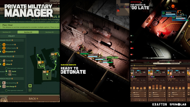 '민간군사기업 매니저' 2차 체험판 화면. 자료 제공 : 크래프톤