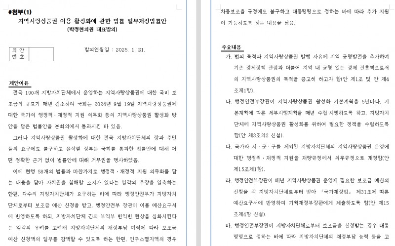민주당, 국비지원 의무화 담은 지역화폐 법안 재발의