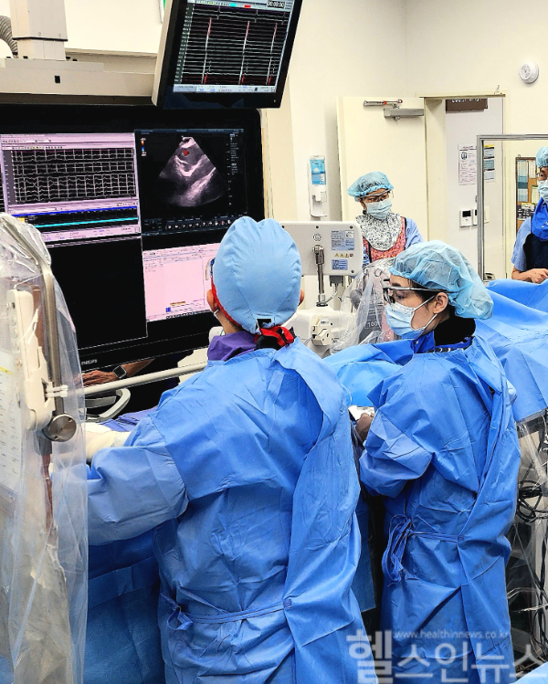 김민 교수팀 펄스장 절제술 시행 모습 (강북삼성병원 제공)