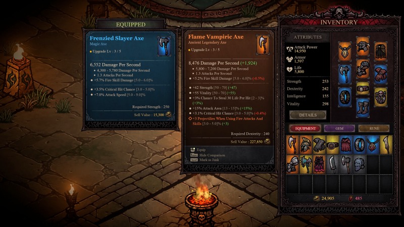 마을이나 장구류의 수집, 그리고 성장은 액션 RPG의 익숙함을 취했다(출처='바벨탑: 혼돈의 생존자들' 스팀 페이지).