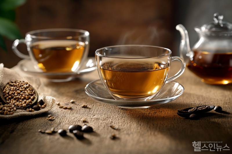 카페인이 없는 차는 어느 때나 부담 없이 마실 수 있어 몸에 부족한 수분을 보충하기에도 좋다. (AI생성이미지)