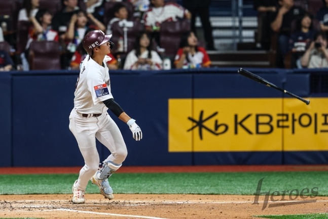 키움 장재영의 데뷔 홈런 순간