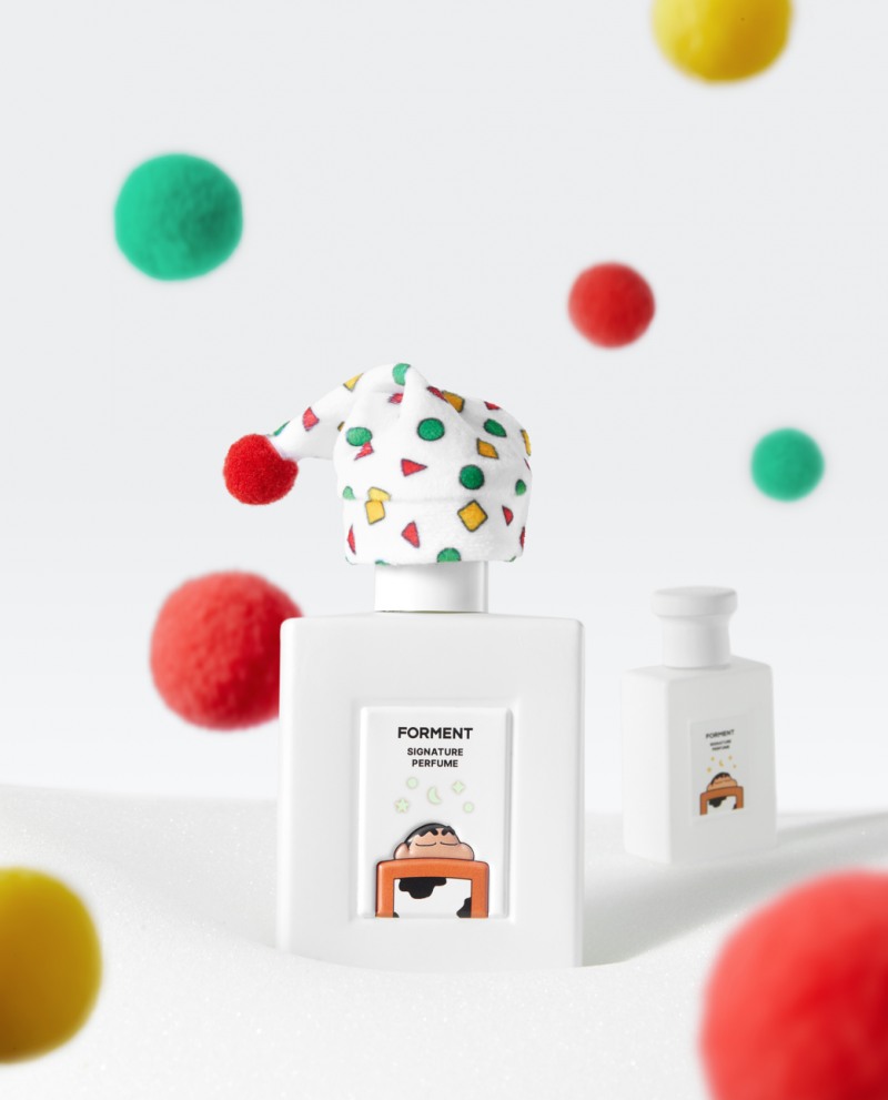 포맨트가 출시한 '시그니처 퍼퓸 코튼 허그 리미티드 짱구 에디션'이 약 2개월 만에 완판되며 포맨트 콜라보 에디션 사상 최단기 판매 기록을 세웠다. (에이피알 제공)