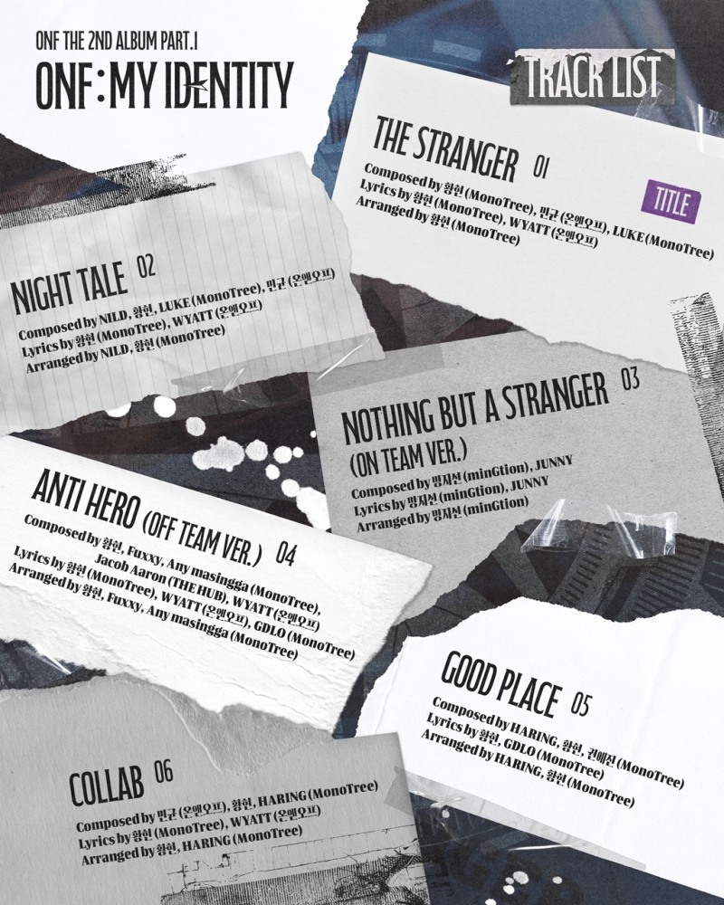 온앤오프, 정규 2집 Part.1 트랙리스트 공개…타이틀곡은 'The Stranger'