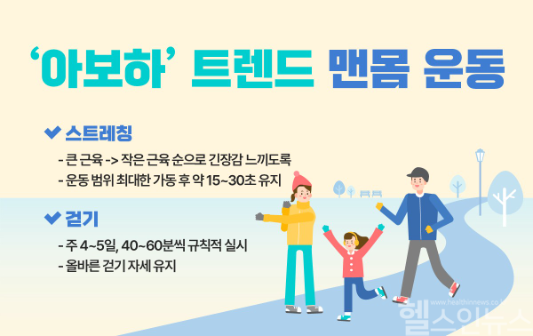 아보하 트렌드 맨몸 운동 (힘찬병원 제공)