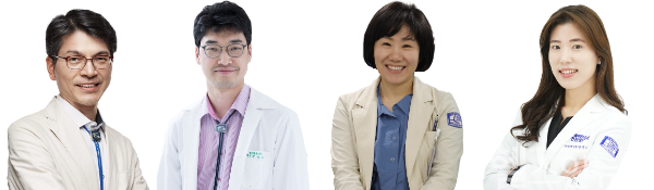 (좌측부터) 민창기·박성수 서울성모병원 혈액병원 다발골수종센터 교수, 김명신 진단검사의학과 교수, 안아리 인천성모병원 진단검사의학과 교수 (서울성모병원 제공)