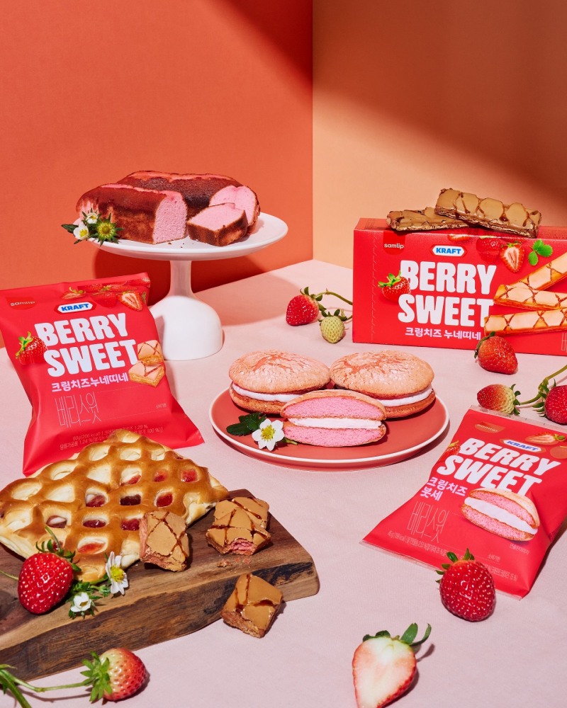 삼립이 크래프트 하인즈(Kraft Heinz)와 손잡고 봄 시즌 한정 딸기 베이커리 제품군을 출시했다. (삼립 제공)
