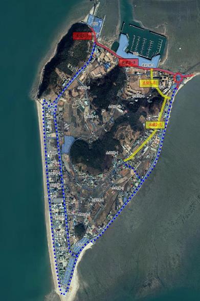 제부도 해안도로 개설사업 위치도