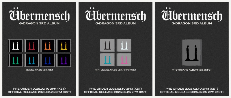 지드래곤, 정규 3집 ‘Übermensch’ 10일 프리오더 오픈