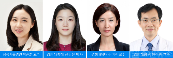 (왼쪽부터) 박준희 삼성서울병원 건강의학본부 교수, 신형은 경희대의대 신형은 박사, 김미지 경희대의대 교수, 원장원 경희대학교병원 가정의학과 교수 (삼성서울병원 제공)