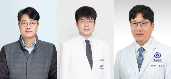 (좌측부터) 정영훈·정문기 중앙대광명병원 순환기내과 교수, 조성수 강남세브란스병원 심장내과 교수 (중앙대광명병원 제공)