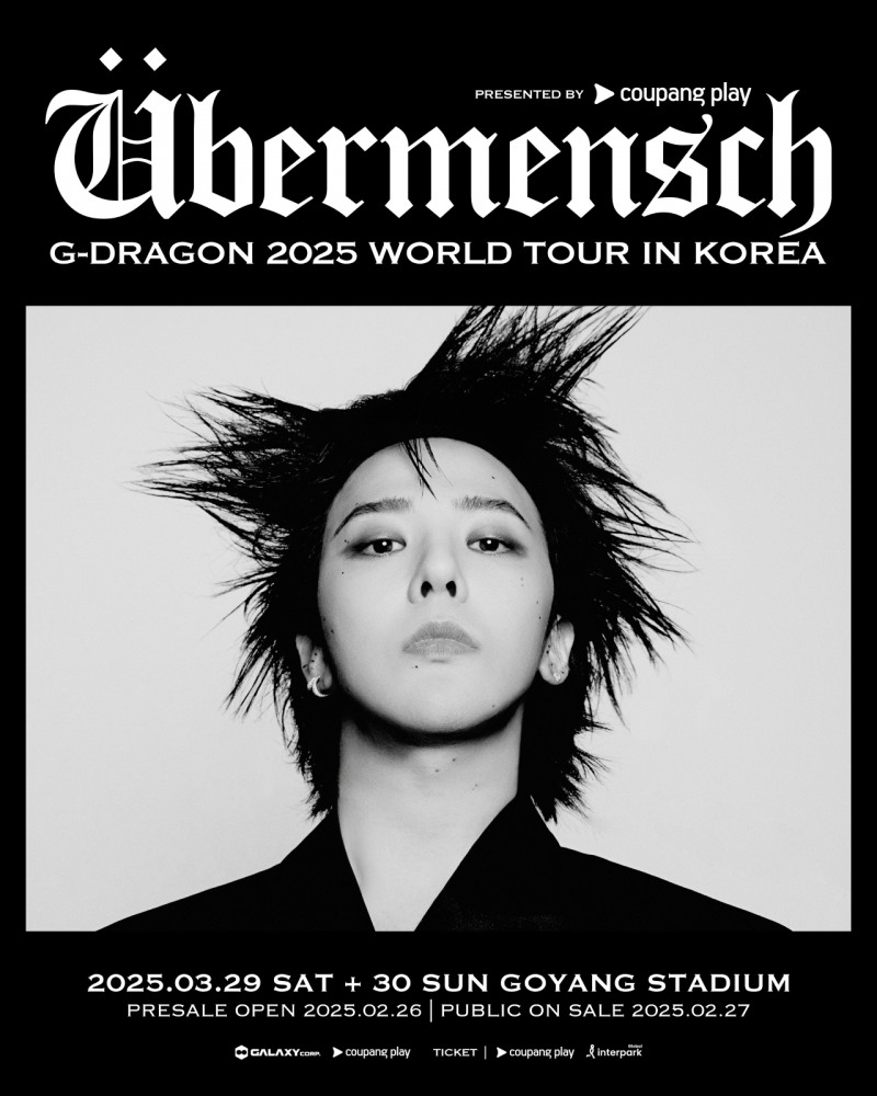 지드래곤, 2025 WORLD TOUR ‘Übermensch’ 3월 국내서 첫 포문
