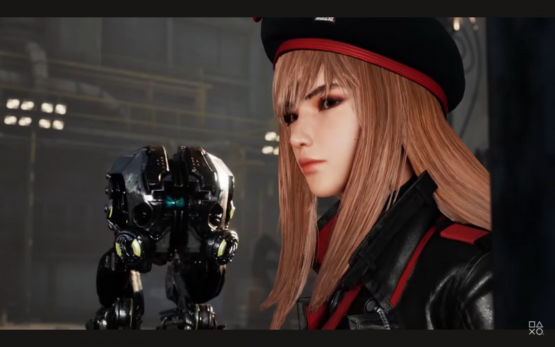 '스텔라 블레이드' DLC 트레일러 영상에 나타난 '승리의 여신: 니케' 캐릭터 '라피'(출처=플레이스테이션 공식 유튜브 채널 영상 화면 캡쳐).