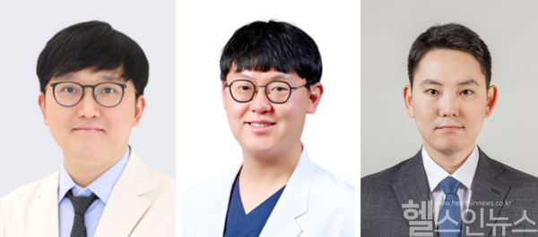 (왼쪽부터) 양경모 가톨릭대학교 서울성모병원 소화기내과 임상강사, 류담 순천향대학교 서울병원 소화기내과 교수, 정범선 연세대학교 원주의과대학 해부학교실 교수 (연세대학교 원주연세의료원 제공)