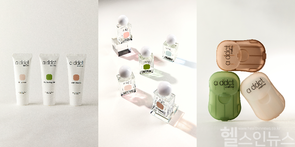 에이딕트 멜로우 핸드크림, 오 드 퍼퓸, 종이비누 (에이딕트 제공)