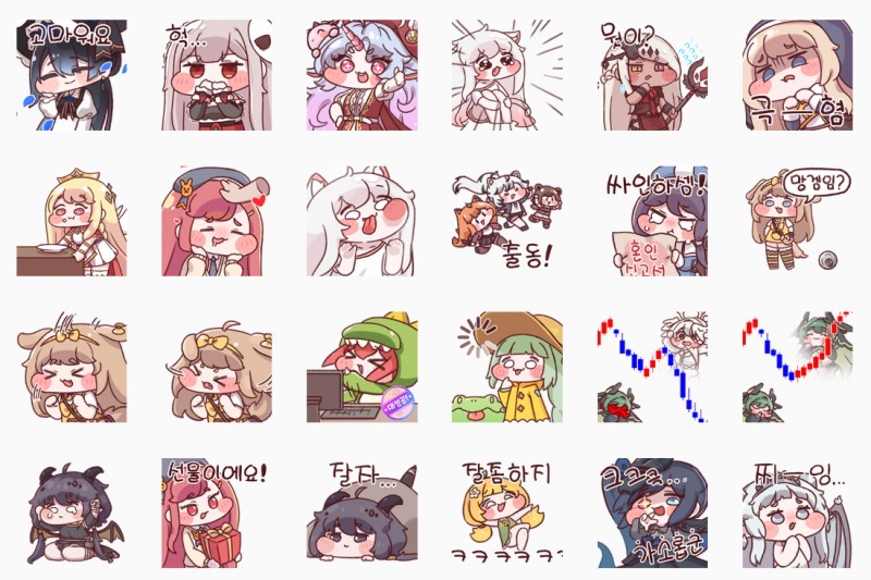 에피드게임즈 '트릭컬 리바이브' 카카오 이모티콘 '트릭컬 볼따구콘 1' 이미지(출처=카카오 이모티콘 페이지 화면 캡쳐).