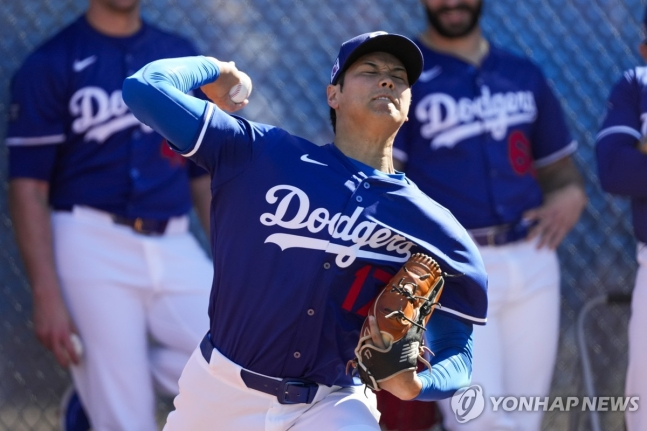 오타니 쇼헤이의 올해 첫 불펜 투구