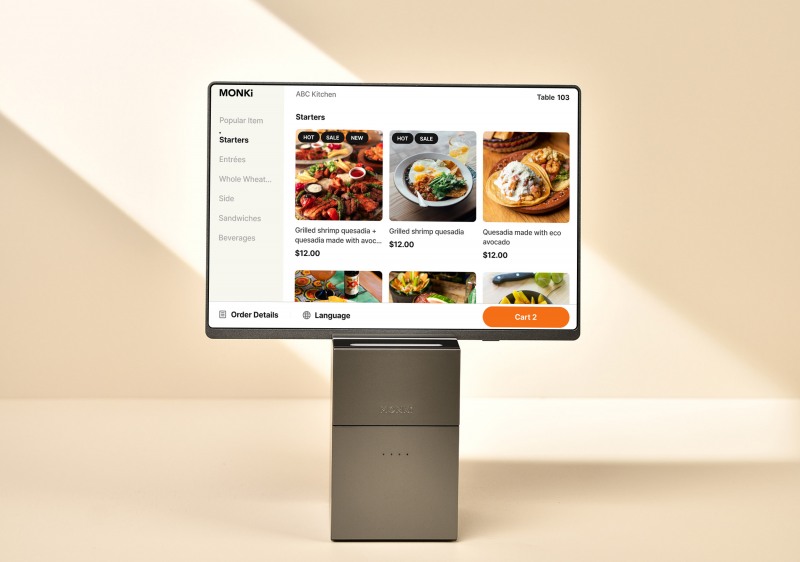 먼키 무선올인원 테이블오더, 미국 프랜차이즈 본사 제공.. “해외에서 호평”