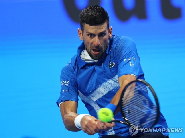 조코비치의 경기 모습.