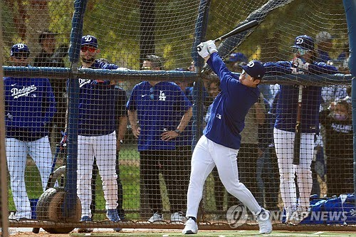 타격 연습을 하고 있는 김혜성