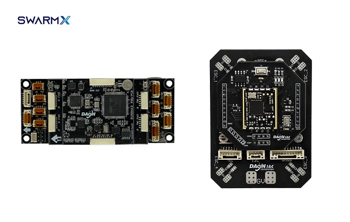 다온아이앤씨 자체 개발 Flight Control 좌) XFC v1 (오픈형) 우) XFC v2 (폐쇄형)