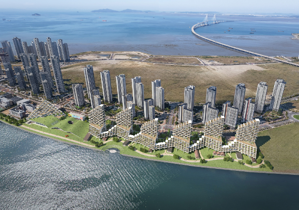 인천시 송도워터프런트 에디슨 박물관 유한준 테라스 조감도