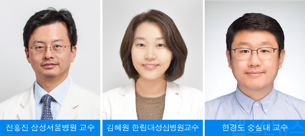 (왼쪽부터) 전홍진 삼성서울병원 정신건강의학과 교수, 김혜원 한림대학교성심병원 교수, 한경도 숭실대 정보통계보험수리학과 교수 (삼성서울병원 제공)
