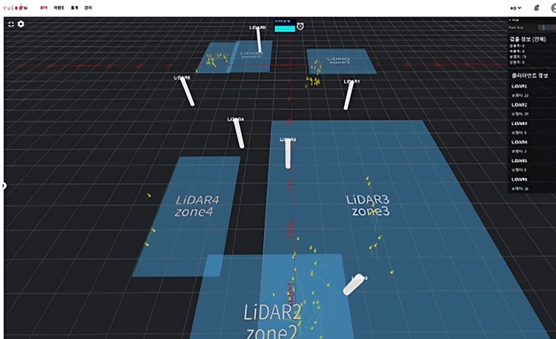 대백제전 라이다 인지 통합 화면
