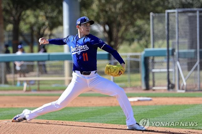 다저스 사사키 로키 라이브 피칭