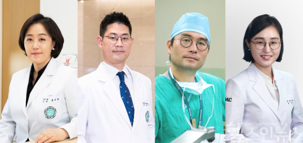 윤지영 이대서울병원 신경과 교수, 김주성 신경외과 이대서울병원 교수, 김영구 이대목동병원 신경외과 교수, 이찬영 이대목동병원 신경과 교수 (이화여자대학교 의료원 제공)
