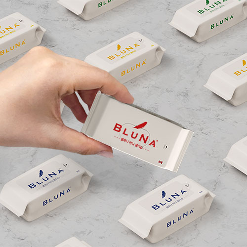 제이웨이브, 휴대용 물티슈 ‘블루나 초소형 미니 물티슈’ 출시