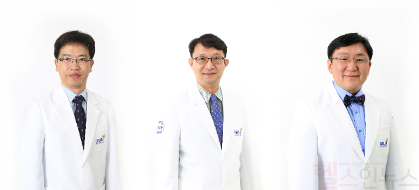 (왼쪽부터) 박정제 교수, 이상일 교수, 박형빈 교수 (경상국립대학교병원 제공)