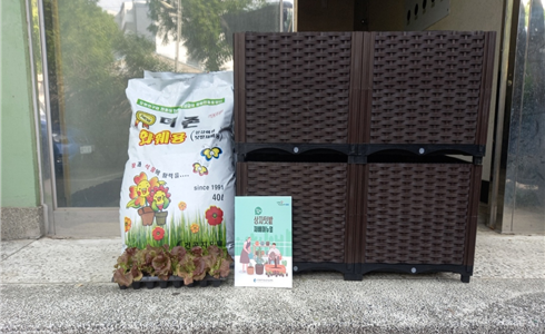 지난해 분양한 상자 텃밭 세트 사진