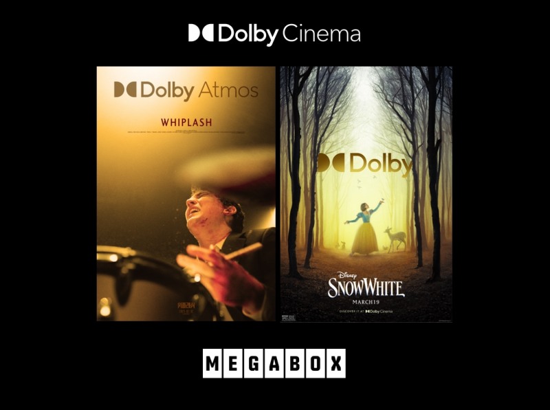 메가박스, ‘위플래쉬’-‘백설공주’ 돌비 시네마 상영…감각적인 비주얼과 차원이 다른 사운드로 몰입감 극대화