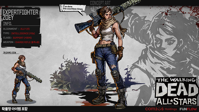 생존자 '전투의 귀재 조이' 관련 이미지. 자료 제공 : 컴투스홀딩스