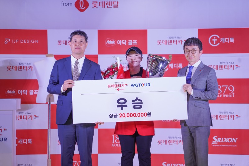 김하니 선수가 골프존의 첫 메이저 대회에서 생애 첫 우승을 차지하며 스크린골프 강자로 떠올랐다. (골프존 제공)